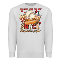 Dove Grey i'm just here for the snack baseball sister Premium Sweatshirt - MaliasSmallBusiness