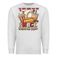 Oatmeal Heather i'm just here for the snack baseball sister Premium Sweatshirt - MaliasSmallBusiness