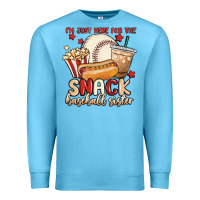 Ocean Blue i'm just here for the snack baseball sister Premium Sweatshirt - MaliasSmallBusiness