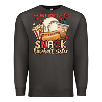 Smoke i'm just here for the snack baseball sister Premium Sweatshirt - MaliasSmallBusiness
