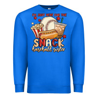 True Royal i'm just here for the snack baseball sister Premium Sweatshirt - MaliasSmallBusiness