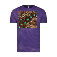 Cloud Purple leopard gemstone leather Vintage Tee - BarkalooDesign