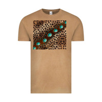 Vintage Camel leopard gemstone leather Vintage Tee - BarkalooDesign