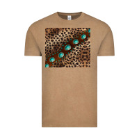 Leopard Gemstone Leather Vintage Tee | Teevron