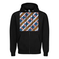 Black american mama leopard seamless pattern Zipper Hoodie - BundleAndBundleShop