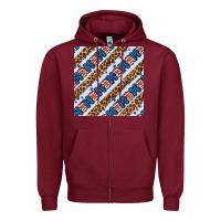 Burgundy american mama leopard seamless pattern Zipper Hoodie - BundleAndBundleShop