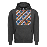 Charcoal Heather american mama leopard seamless pattern Zipper Hoodie - BundleAndBundleShop