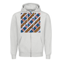 Dove Grey american mama leopard seamless pattern Zipper Hoodie - BundleAndBundleShop
