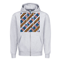 Heather Grey american mama leopard seamless pattern Zipper Hoodie - BundleAndBundleShop