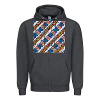 Smoke american mama leopard seamless pattern Zipper Hoodie - BundleAndBundleShop