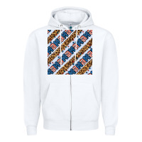 White american mama leopard seamless pattern Zipper Hoodie - BundleAndBundleShop