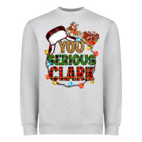 Heather Grey you serious clark Heavyweight Sweatshirt - Zillion Design Studio