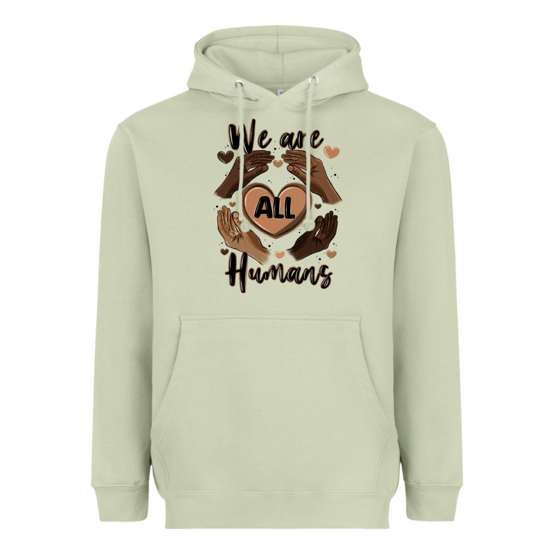 We Are All Humans Heavyweight Hoodie by MaliasSmallBusiness | Teevron