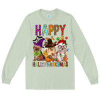 Matcha Happy hallothankmas dog Long Sleeve Tee - FaDigitalArtStudio