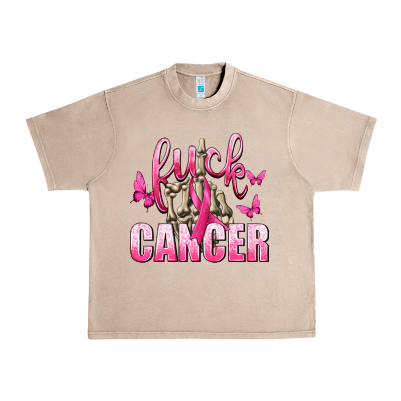 Fuck Cancer With Butterflies Urban Heavy Tee by texasbilliewilder | Teevron