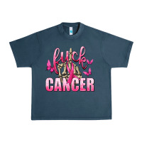 Midnight Navy Fuck Cancer with Butterflies Urban Heavy Tee - texasbilliewilder