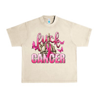 Sandshell Fuck Cancer with Butterflies Urban Heavy Tee - texasbilliewilder