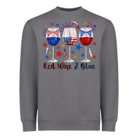 Red Wine And Blue Wine Glasses Heavyweight Sweatshirt | Teevron