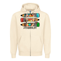 Sandshell #teacherlife pencils Zipper Hoodie - JahusDesignShop