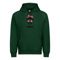 Forest Green Pink Flower Mom Skull Urban Hoodie - Bettercallsaul