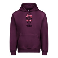 Mauve Wine Pink Flower Mom Skull Urban Hoodie - Bettercallsaul