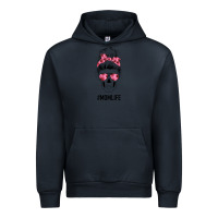 Navy Pink Flower Mom Skull Urban Hoodie - Bettercallsaul