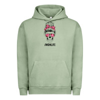 Pigment Oil Green Pink Flower Mom Skull Urban Hoodie - Bettercallsaul