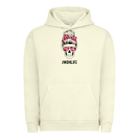 Pigment Pistachio Pink Flower Mom Skull Urban Hoodie - Bettercallsaul