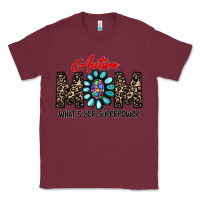 Burgundy autism Classic Tee - CowhideDigitalArt