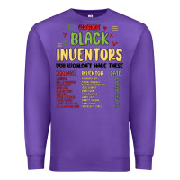 Purple black inventors black history Premium Sweatshirt - MaliasSmallBusiness