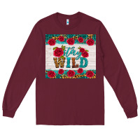 Burgundy stay wild Long Sleeve Tee - HRA Design Shop
