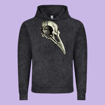 Vintage Hoodie Raven Skull