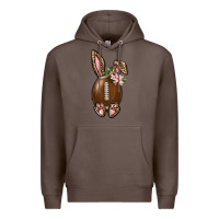 Coffee American Football Easter Bunny Premium Hoodie - BundleAndBundleShop