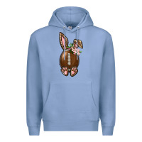 Colony Blue American Football Easter Bunny Premium Hoodie - BundleAndBundleShop