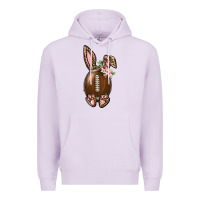 Lilac American Football Easter Bunny Premium Hoodie - BundleAndBundleShop
