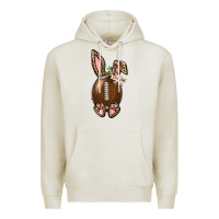 Oatmeal Heather American Football Easter Bunny Premium Hoodie - BundleAndBundleShop