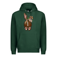 Sports Green American Football Easter Bunny Premium Hoodie - BundleAndBundleShop