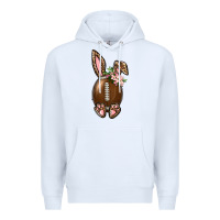 White American Football Easter Bunny Premium Hoodie - BundleAndBundleShop