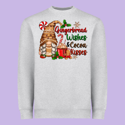 Gingerbread Wishes And Cocoa Kisses Heavyweight Sweatshirt Designed By Zillion Design Studio