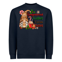 Navy gingerbread wishes and cocoa kisses Heavyweight Sweatshirt - Zillion Design Studio