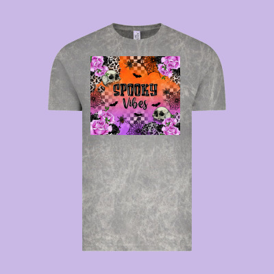 Spooky Vibes Vintage Tee Designed By Texasbilliewilder