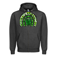 Charcoal Heather St Patrick Rainbow Zipper Hoodie - Jasminsmagicworld