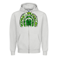 Dove Grey St Patrick Rainbow Zipper Hoodie - Jasminsmagicworld