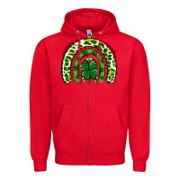 Red St Patrick Rainbow Zipper Hoodie - Jasminsmagicworld