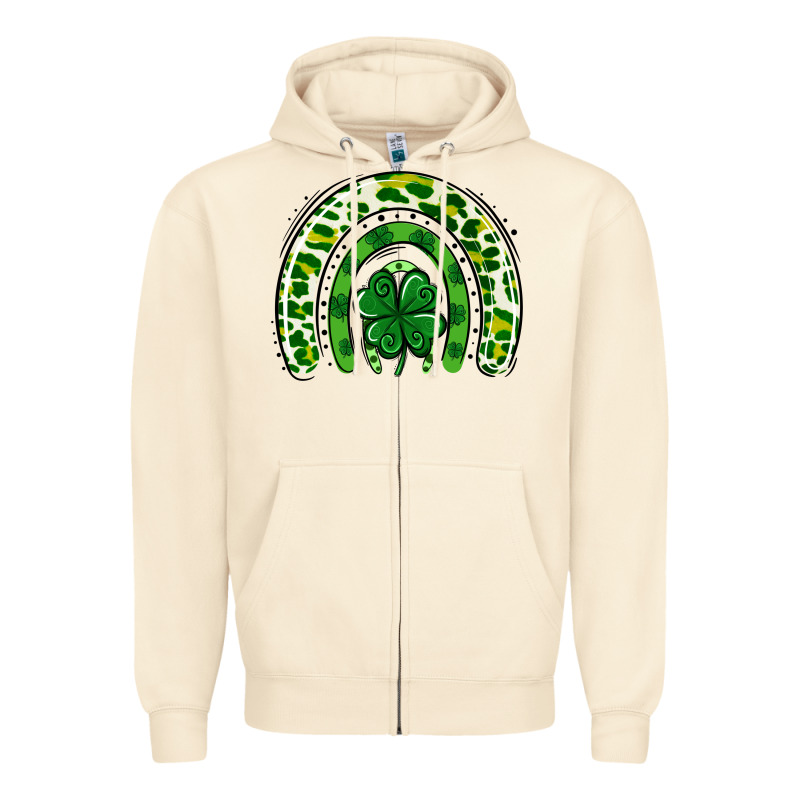 St Patrick Rainbow Zipper Hoodie by Jasminsmagicworld | Teevron