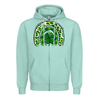 Seafoam St Patrick Rainbow Zipper Hoodie - Jasminsmagicworld