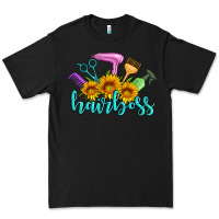 Black hairboss western sunflowers hairdresser Premium Tee - Artiststas