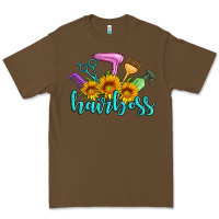 Cacao hairboss western sunflowers hairdresser Premium Tee - Artiststas
