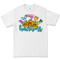 White hairboss western sunflowers hairdresser Premium Tee - Artiststas
