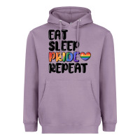 Lavender eat sleep pride repeat Heavyweight Hoodie - MaliasSmallBusiness